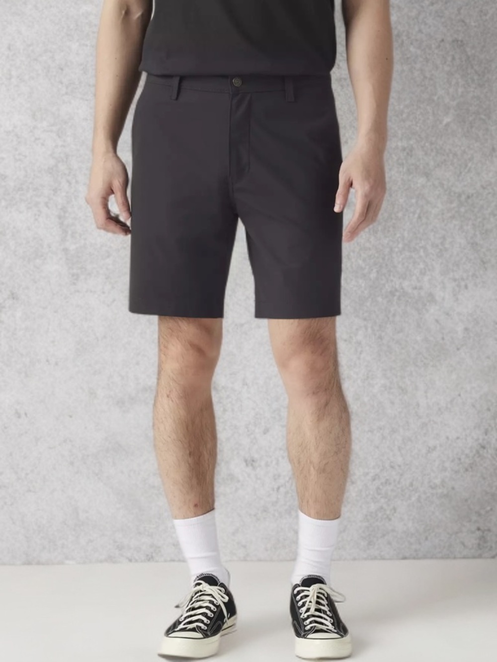 Men’s 40/8” Levi Strauss XX Chino Tech Shorts In Boot Black; High-Stretch